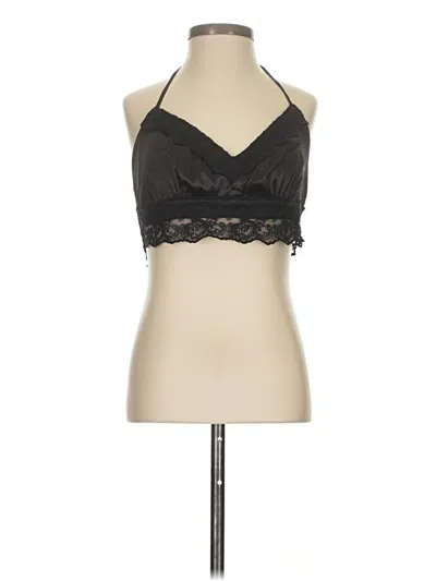 Pre-owned Forever 21 Sleeveless Top Black Halter Neckline Tops