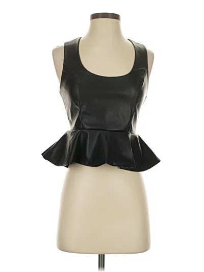 Pre-owned Forever 21 Sleeveless Top Black Halter Neckline Tops