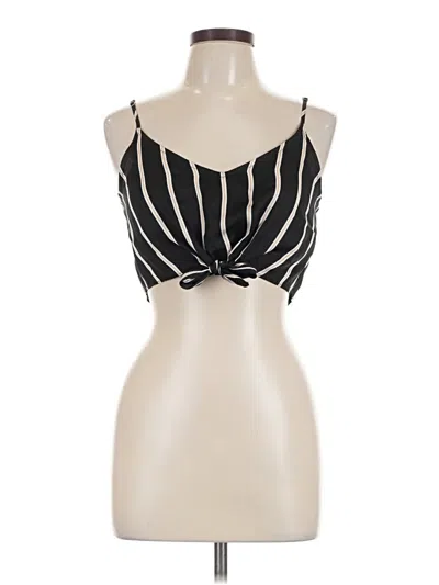 Pre-owned Forever 21 Sleeveless Top Black Halter Neckline Tops