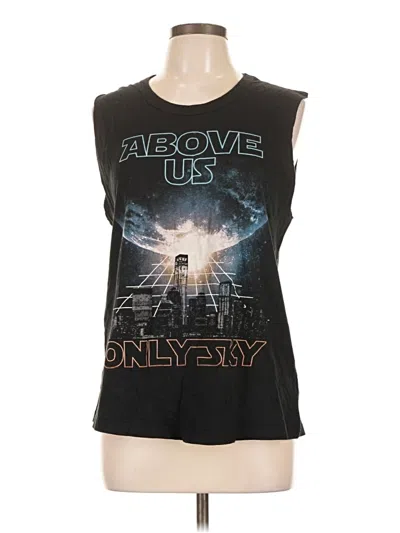Pre-owned Forever 21 Sleeveless Top Black Keyhole Neckline Tops