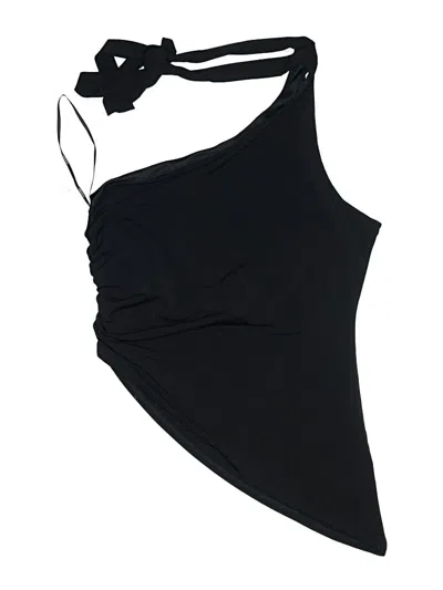 Pre-owned Forever 21 Sleeveless Top Black One Shoulder Neckline Tops