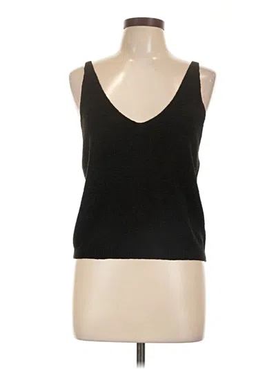 Forever 21 Sleeveless Top Black Scoop Neck Tops
