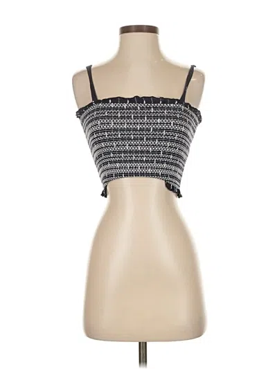 Pre-owned Forever 21 Sleeveless Top Black Square Neckline Tops