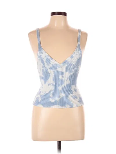 Pre-owned Forever 21 Sleeveless Top Blue Plunge Neckline Tops