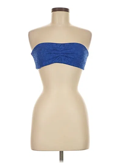 Pre-owned Forever 21 Sleeveless Top Blue Strapless Neckline Tops
