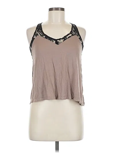 Pre-owned Forever 21 Sleeveless Top Brown Halter Neckline Tops