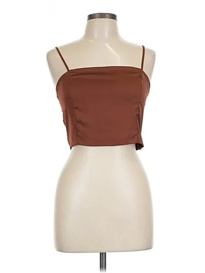 Pre-owned Forever 21 Sleeveless Top Brown Strapless Neckline Tops