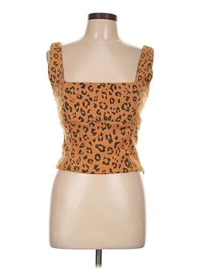 Pre-owned Forever 21 Sleeveless Top Brown Sweetheart Neckline Tops