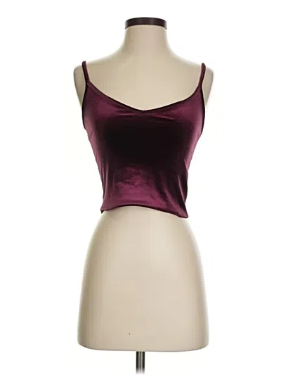 Pre-owned Forever 21 Sleeveless Top Burgundy Sweetheart Neckline Tops