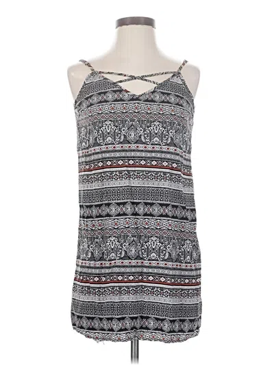 Pre-owned Forever 21 Sleeveless Top Gray Halter Neckline Tops