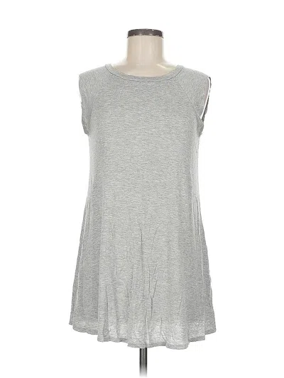 Pre-owned Forever 21 Sleeveless Top Gray Keyhole Neckline Tops