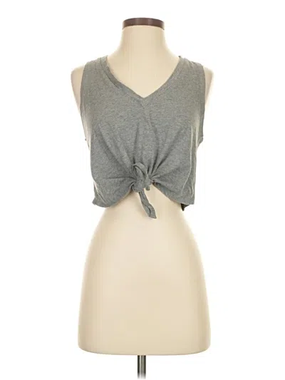 Pre-owned Forever 21 Sleeveless Top Gray Plunge Neckline Tops