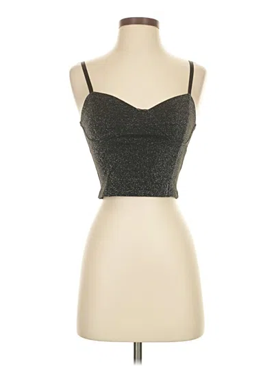 Pre-owned Forever 21 Sleeveless Top Gray Sweetheart Neckline Tops