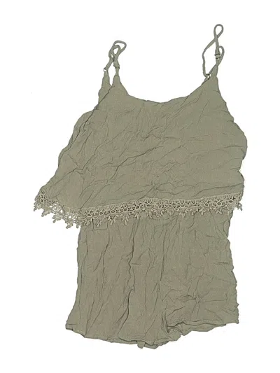 Pre-owned Forever 21 Sleeveless Top Green Halter Neckline Tops