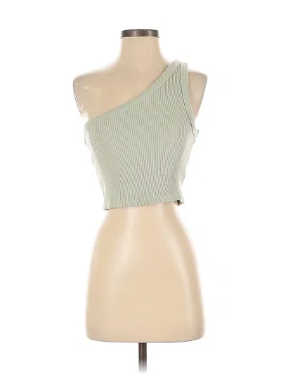 Pre-owned Forever 21 Sleeveless Top Green One Shoulder Neckline Tops