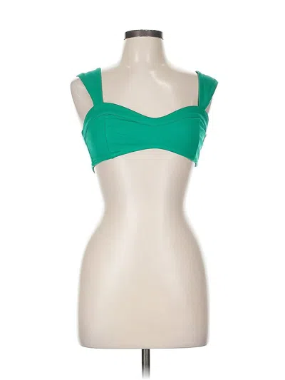 Pre-owned Forever 21 Sleeveless Top Green Sweetheart Neckline Tops