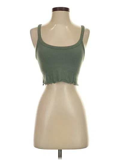 Pre-owned Forever 21 Sleeveless Top Green Sweetheart Neckline Tops