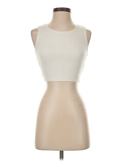 Pre-owned Forever 21 Sleeveless Top Ivory Halter Neckline Tops