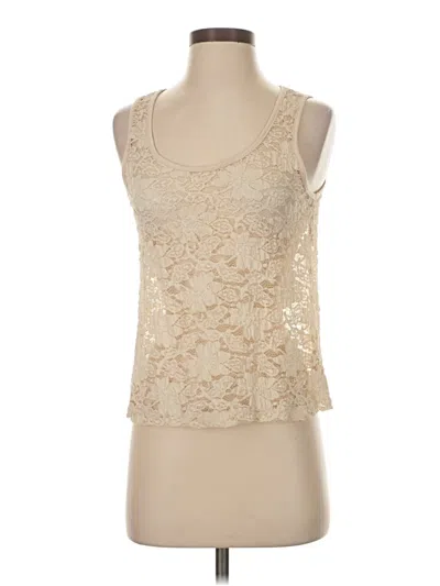 Pre-owned Forever 21 Sleeveless Top Ivory Halter Neckline Tops