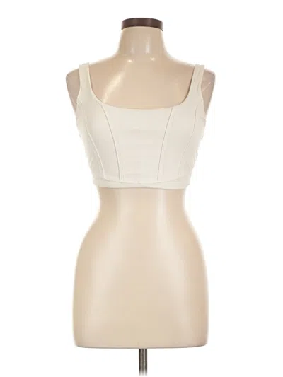 Pre-owned Forever 21 Sleeveless Top Ivory Strapless Neckline Tops In White