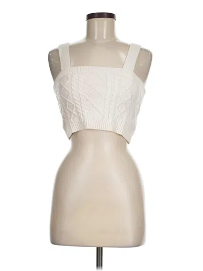 Pre-owned Forever 21 Sleeveless Top Ivory Strapless Neckline Tops In White