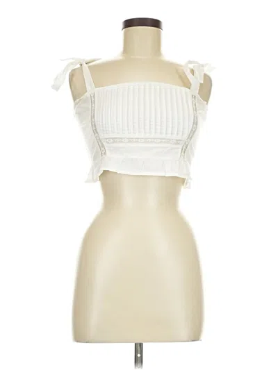 Pre-owned Forever 21 Sleeveless Top Ivory Strapless Neckline Tops In White