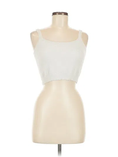 Pre-owned Forever 21 Sleeveless Top Ivory Sweetheart Neckline Tops In White