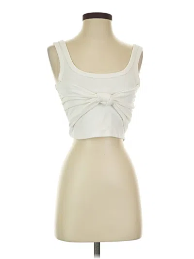 Pre-owned Forever 21 Sleeveless Top Ivory Sweetheart Neckline Tops In White