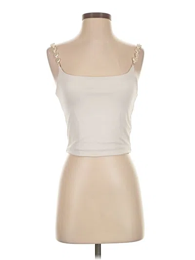 Pre-owned Forever 21 Sleeveless Top Ivory Sweetheart Neckline Tops In White