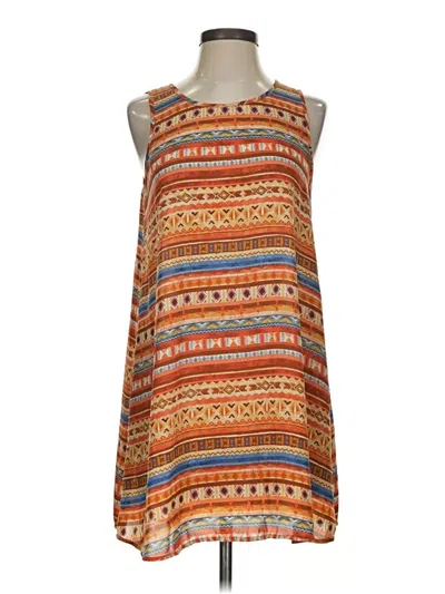 Pre-owned Forever 21 Sleeveless Top Orange Square Neckline Tops