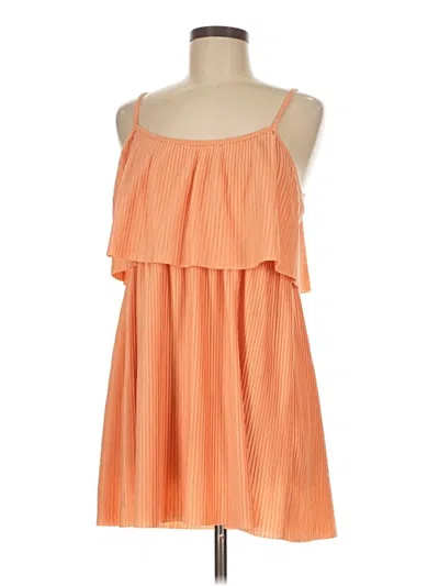 Pre-owned Forever 21 Sleeveless Top Orange Strapless Neckline Tops