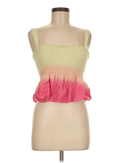 Pre-owned Forever 21 Sleeveless Top Pink Strapless Neckline Tops