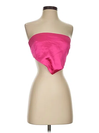 Pre-owned Forever 21 Sleeveless Top Pink Strapless Neckline Tops