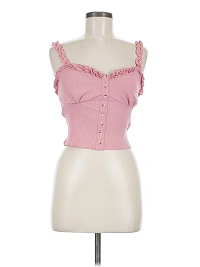 Pre-owned Forever 21 Sleeveless Top Pink Sweetheart Neckline Tops