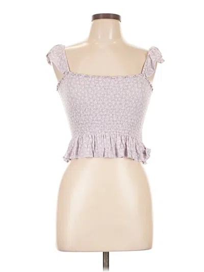 Pre-owned Forever 21 Sleeveless Top Purple Sweetheart Neckline Tops
