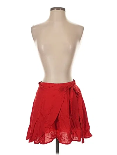 Pre-owned Forever 21 Sleeveless Top Red Halter Neckline Tops