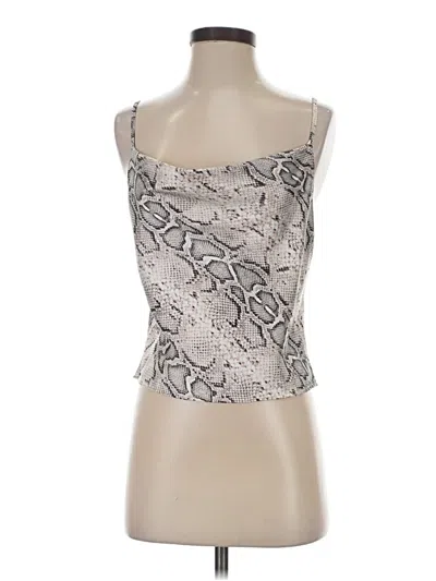 Pre-owned Forever 21 Sleeveless Top Silver Sweetheart Neckline Tops