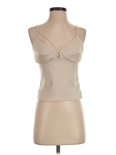 Pre-owned Forever 21 Sleeveless Top Tan Halter Neckline Tops