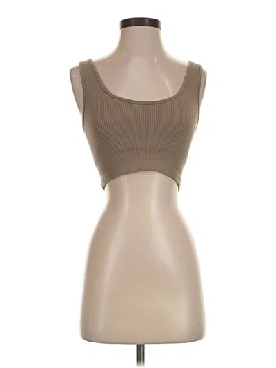 Pre-owned Forever 21 Sleeveless Top Tan Strapless Neckline Tops