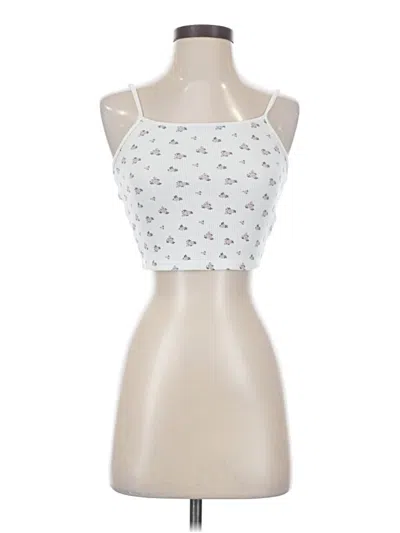 Pre-owned Forever 21 Sleeveless Top White Halter Neckline Tops
