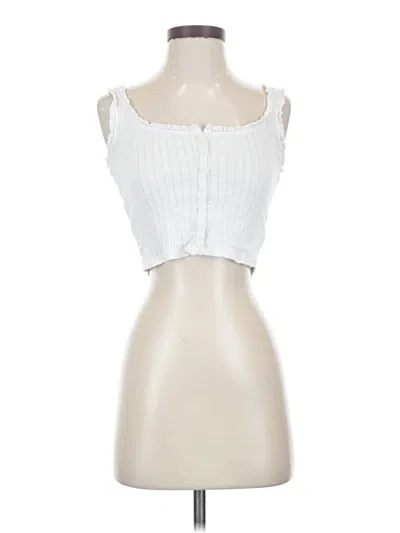 Pre-owned Forever 21 Sleeveless Top White Sweetheart Neckline Tops
