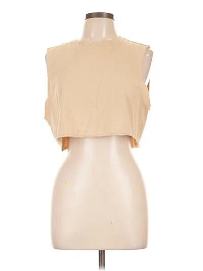 Pre-owned Forever 21 Sleeveless T-shirt In Tan