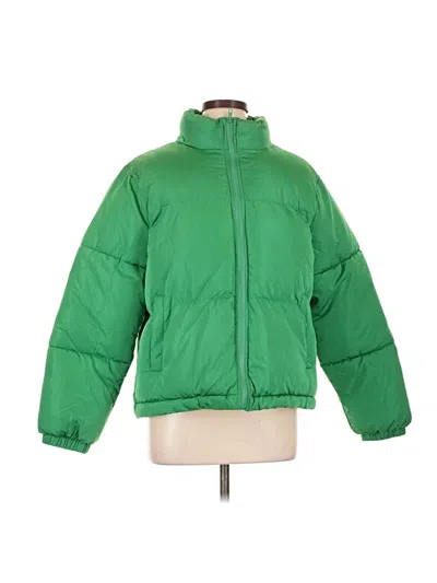 Pre-owned Forever 21 Snow Jacket In Green