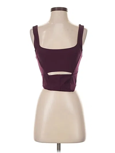 Pre-owned Forever 21 Sports Bra In Burgundy
