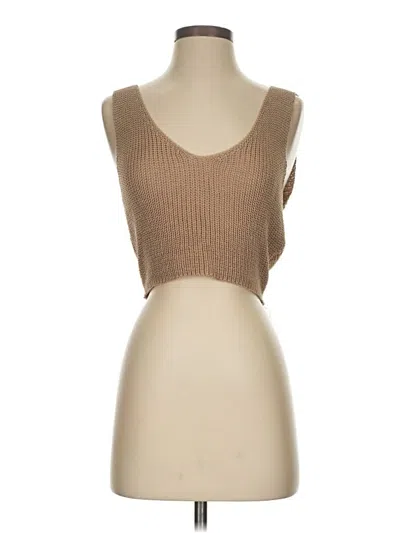 Pre-owned Forever 21 Sweater Vest In Brown