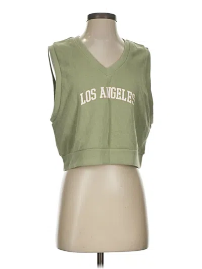 Pre-owned Forever 21 Sweater Vest In Green