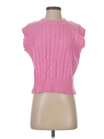 Pre-owned Forever 21 Sweater Vest In Pink