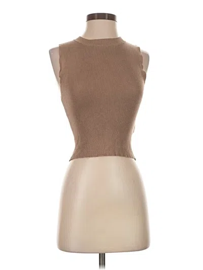 Pre-owned Forever 21 Sweater Vest In Tan
