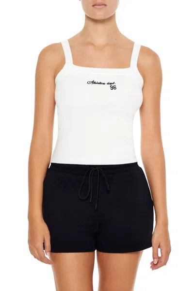 Forever 21 Sweater-knit Athletics Dept Cami In White