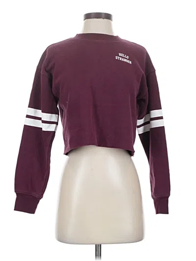 Pre-owned Forever 21 Sweatshirt In Burgundy